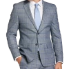 Egara Skinny Fit Suit Separates Coat, Gray Plaid