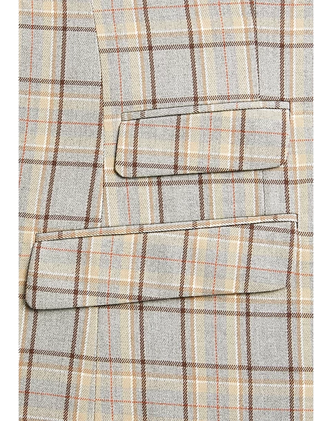 Paisley & Gray Slim Fit Suit Separates Coat, Brown Check - Image 5