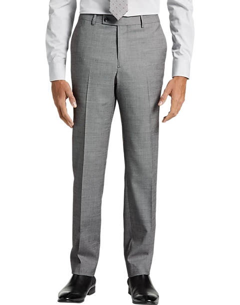Awearness Kenneth Cole AWEAR-TECH Slim Fit Suit Separates Pants, Black & White Sharkskin