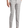 Egara Skinny Fit Suit Separates Pants, Gray & Pink Plaid