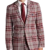 Paisley & Gray Slim Fit Suit Separates Coat, Pink Plaid