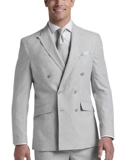 JOE Joseph Abboud Slim Fit Linen Blend Suit Separates Coat, Tan Chambray