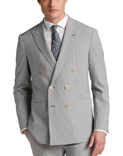 JOE Joseph Abboud Slim Fit Suit Separates Coat, Navy Seersucker