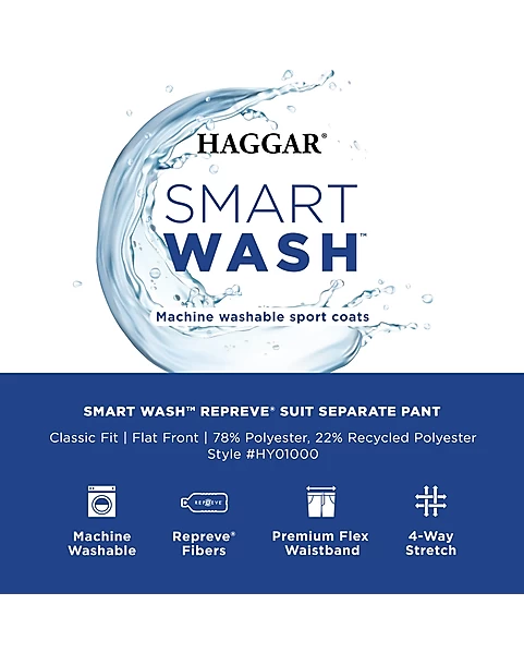 Haggar Smart Washâ„¢ Classic Fit Suit Separates Pants, Navy - Image 3