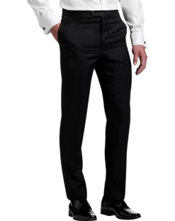 Joseph Abboud Black Label Modern Fit Suit Separates Tuxedo Pants, Black