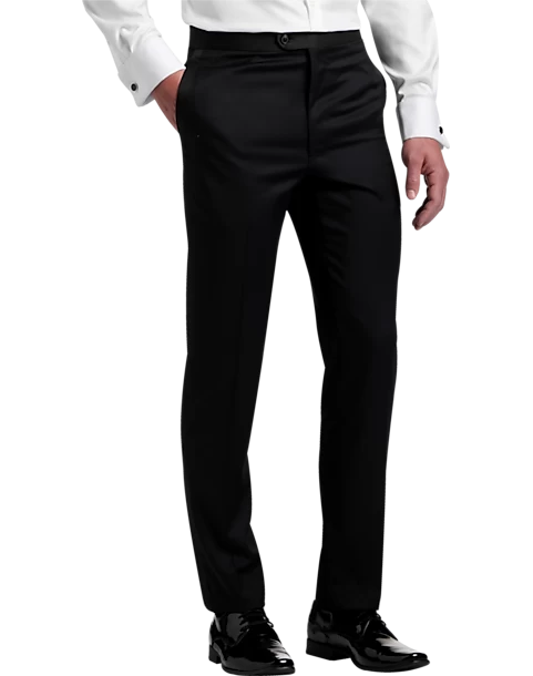 Joseph Abboud Black Label Modern Fit Suit Separates Tuxedo Pants, Black