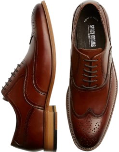 Stacy Adams Dunbar Wingtip Oxfords, Tan