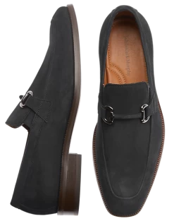 Johnston & Murphy Everett Suede Loafers, Black
