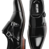 Stacy Adams Bayne Double Monk Strap Dress Shoes, Black