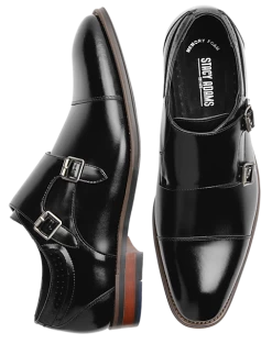 Stacy Adams Bayne Double Monk Strap Dress Shoes, Cognac