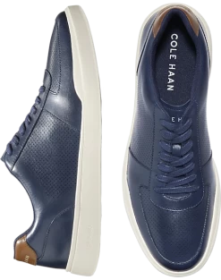 Cole Haan Grand Crosscourt Leather Sneakers, Black