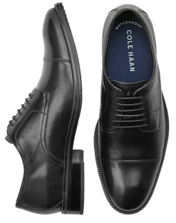 Cole Haan Modern Essentials Waterproof Cap Toe Oxfords, Black