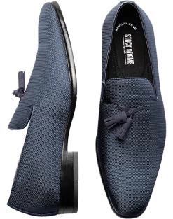 Stacy Adams Tazewell Tasseled Formal Loafers, Navy