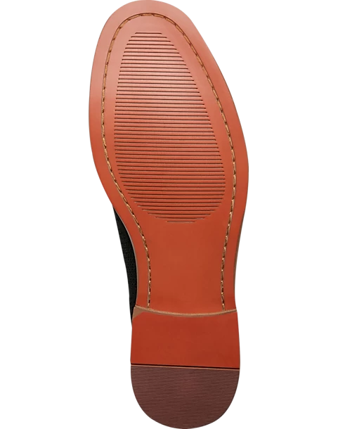 Moretti Ashland Knit Wingtip Oxfords, Navy - Image 2