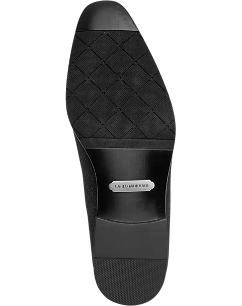 Carlo Morandi Sparkle Fabric Formal Loafers, Ice - Image 2