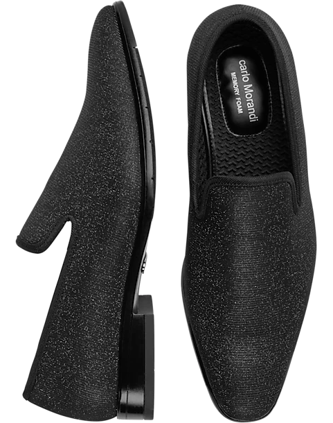 Carlo Morandi Sparkle Fabric Formal Loafers, Ice
