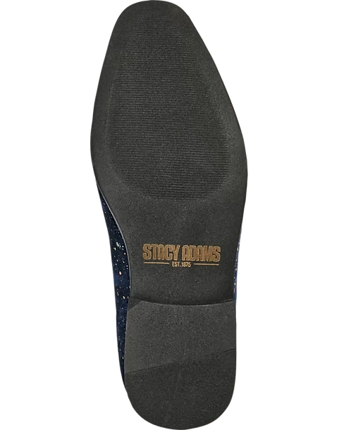Stacy Adams Stellar Velvet Constellation Formal Loafers, Blue - Image 2
