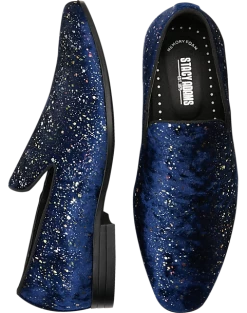 Stacy Adams Stellar Velvet Constellation Formal Loafers, Blue