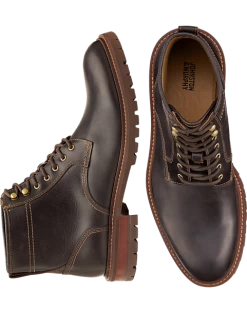 Johnston & Murphy Barrett Plain Toe Boots, Dark Brown