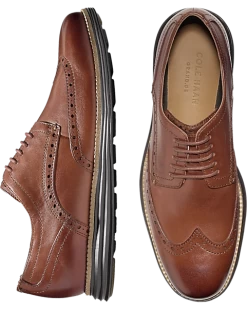 Cole Haan Original Grand Wingtip Oxfords, Cognac