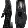 Stacy Adams Swagger Studded Ornament Formal Loafers, Black & Silver