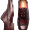 Stacy Adams Kaine Wingtip Lace-Up Dress Shoes, Burgundy