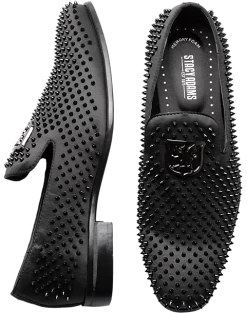 Stacy Adams Sabre Spiked Formal Loafers, Black