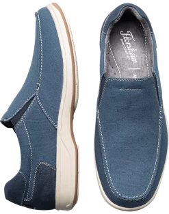 Florsheim Lakeside Canvas Moc Toe Shoes, Black