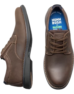 Nunn Bush Otto Plain Toe Oxfords, Brown