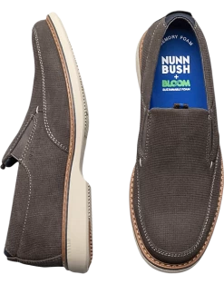 Nunn Bush Otto Moc Toe Slip On Shoes, Gray