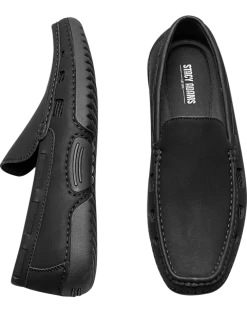 Stacy Adams Delray Moc Toe Slip Ons, Black