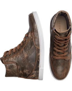 Bed Stu Lordmind Moc Toe High-Top Sneakers, Brown