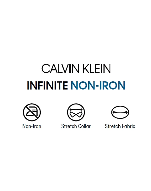 Calvin Klein Infinite Non-Iron Slim Fit Stretch Collar Dress Shirt, White - Image 3