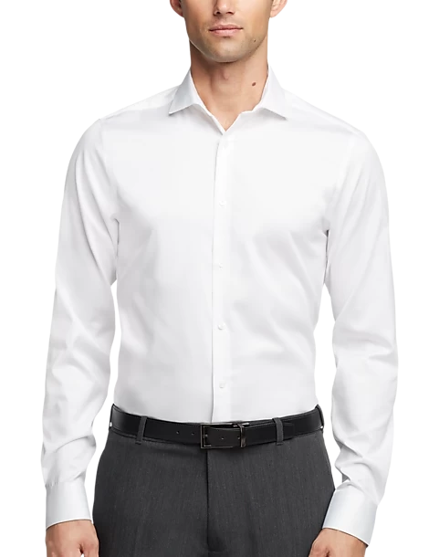 Calvin Klein Infinite Non-Iron Slim Fit Stretch Collar Dress Shirt, White - Image 4