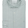 Calvin Klein Slim Fit Embroidered Logo Dress Shirt, Soft Sage Plaid