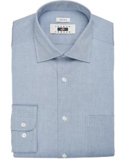 Joseph Abboud Modern Fit Spread Collar Dress Shirt, Chambray Light Wash