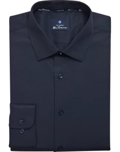 Ben Sherman Slim Fit Dobby Dress Shirt, Navy Teardrop