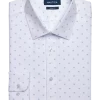 Nautica Slim Fit Four-Way Stretch Dress Shirt, White Print