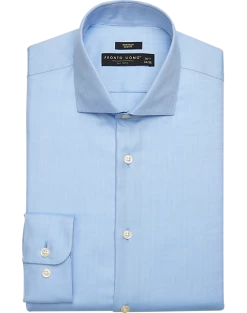 Pronto Uomo Slim Fit Dress Shirt, Blue Herringbone