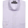 Pronto Uomo Classic Fit Spread Collar Dress Shirt, Lavender Check