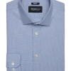 Awearness Kenneth Cole Slim Fit Spread Collar Dress Shirt, Blue Check