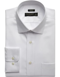 Pronto Uomo Big And Tall Executive Fit Queen's Oxford Dress Shirt, White