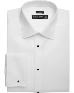 Pronto Uomo Slim Fit French Cuff Tuxedo Formal Shirt, White