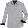 Egara Slim Fit Sport Shirt, Black & White Houndstooth