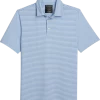 Jos. A. Bank Traveler Collection Modern Fit Polo, Light Blue Stripe