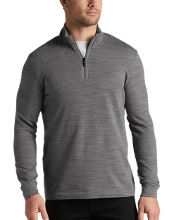 Awearness Kenneth Cole Slim Fit 1/4 Zip Sweater, Gray Space Dye