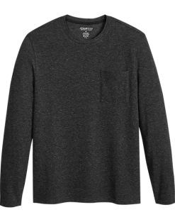 Awearness Kenneth Cole Slim Fit Crew Neck Long Sleeve T-Shirt, Black