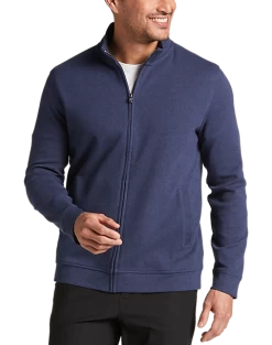 Joseph Abboud Modern Fit Full-Zip Sweater, Navy