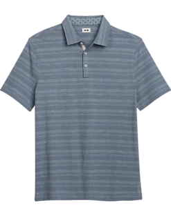Joseph Abboud Modern Fit Polo, Slate Stripe