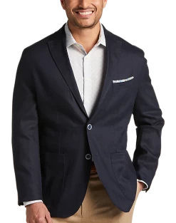 Joseph Abboud Modern Fit Linen Soft Jacket, Navy